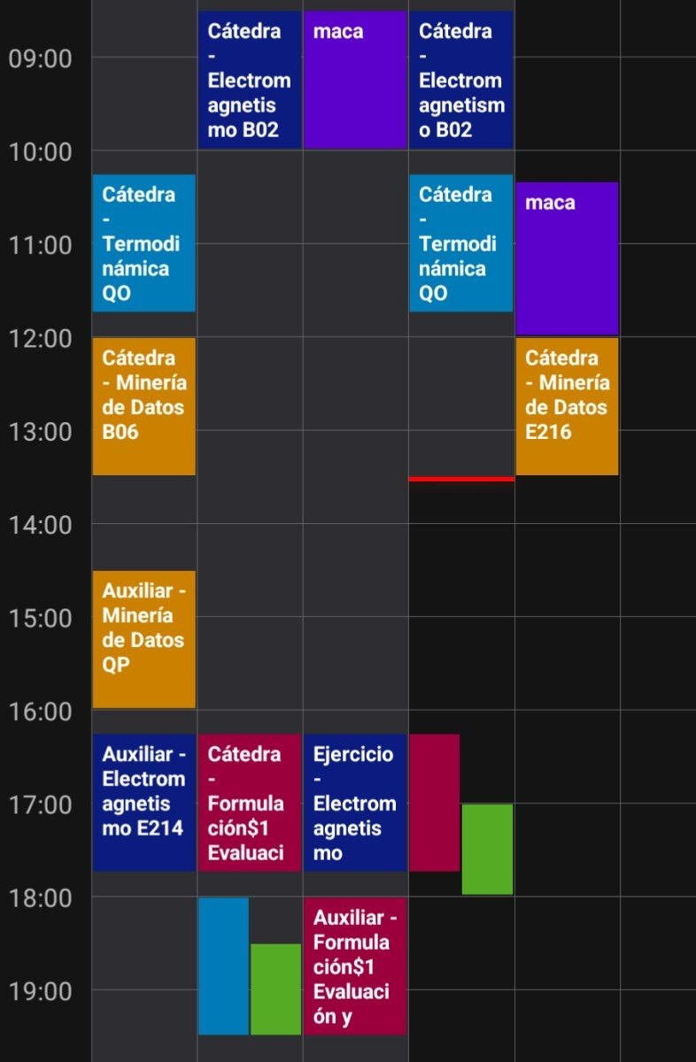 mi calendario después